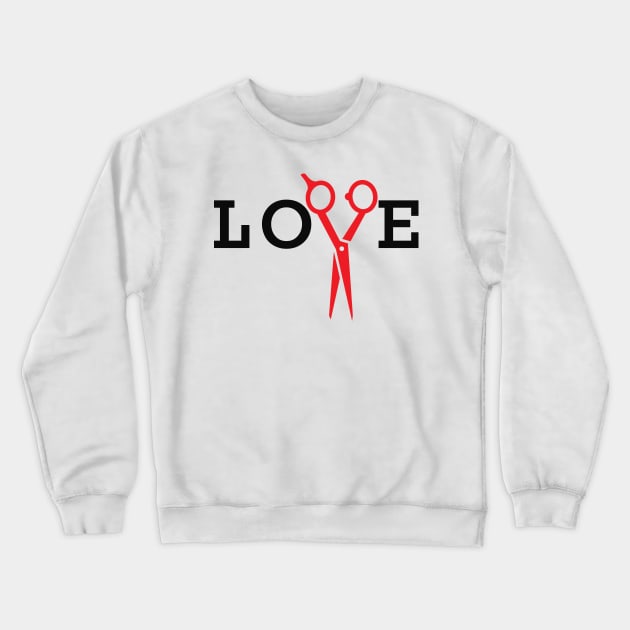 Hair Stylist Love Crewneck Sweatshirt by KC Happy Shop